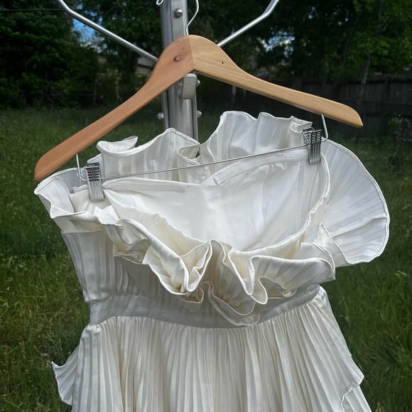 AMUR Cream Strapless Layered Maxi Dress - Picture 3 of 5